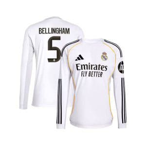 Maillot Manches Longues Real Madrid Domicile 2025/26 (Bellingham 5)