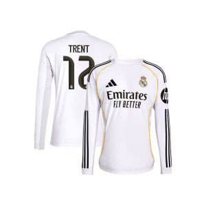 Maillot Manches Longues Real Madrid Domicile 2025/26 (Trent 12)