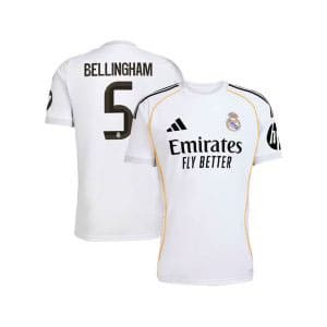 Maillot Real Madrid Domicile 2025/2026 (Bellingham 5)