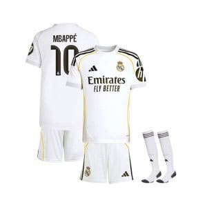 Maillot Real Madrid Domicile Enfant 2025/2026 (Mbappe 10)