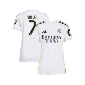 Maillot Real Madrid Domicile Femme 2025/2026 (Vini Jr. 7)