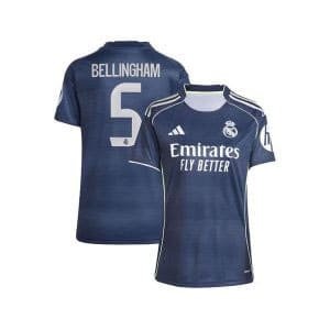 Maillot Real Madrid Extérieur Femme 2025/2026 (Bellingham 5)