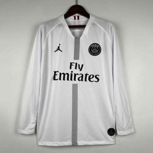 Maillot Rétro Manches Longues PSG Champions League 2018/2019 Blanc