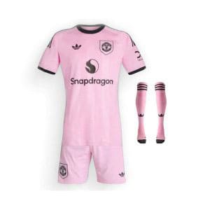 Maillot Kit Gardien Manchester United Enfant 2025/26 Rose