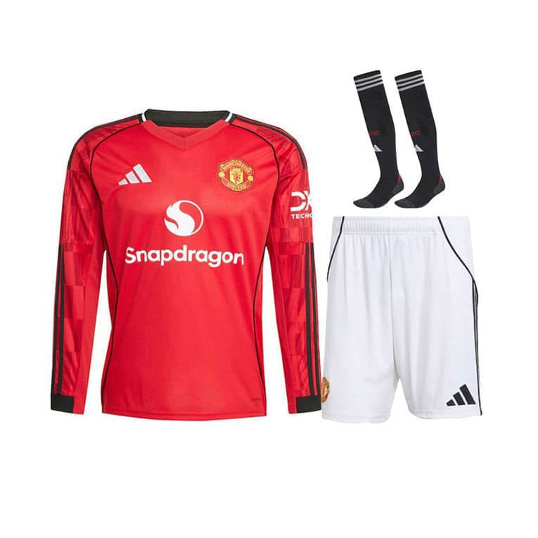 Maillot Kit Manchester United Domicile Enfant ML 2025/2026