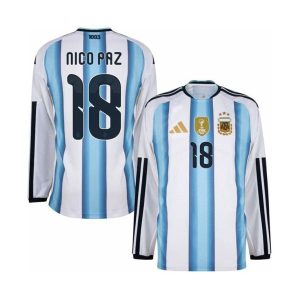 Maillot Manches Longues Argentine Domicile 2026/2027 (Nico Paz 18)