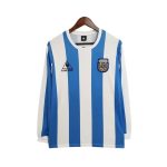 Maillot Rétro Manches Longues Argentine Domicile 1986
