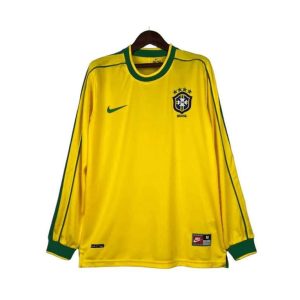 Maillot Rétro Manches Longues Bresil Domicile 1998
