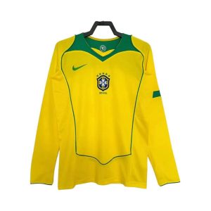 Maillot Rétro Manches Longues Bresil Domicile 2004