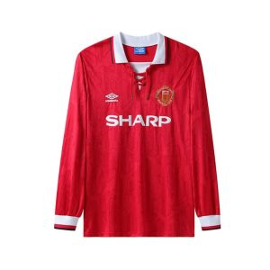 Maillot Rétro Manchester United Domicile Manches Longues 1992/1993