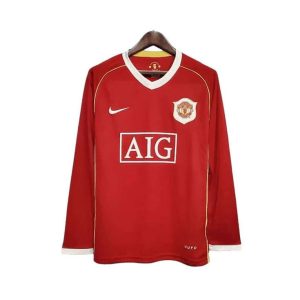 Maillot Rétro Manchester United Domicile Manches Longues 2006/2007