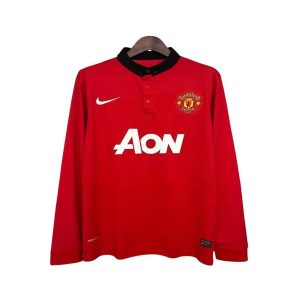 Maillot Rétro Manchester United Domicile Manches Longues 2013/2014