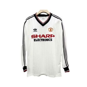 Maillot Rétro Manchester United Extérieur Manches Longues 1983/1984