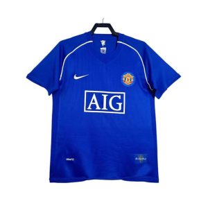 Maillot Rétro Manchester United Gardien 2007/2008 Bleu