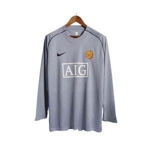 Maillot Rétro Manchester United Gardien Manches Longues 2007/2008 Gris