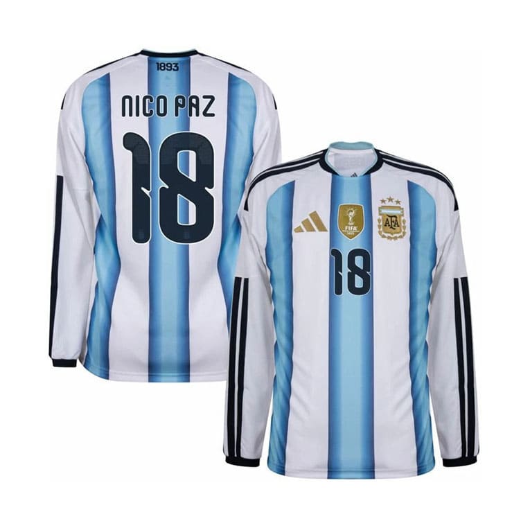 Maillot Kit Argentine Nico Paz Domicile 2026/2027 ML Homme – Image 2